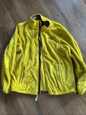 The North Face Bright Yellow Plush Fleece Zip Jacket